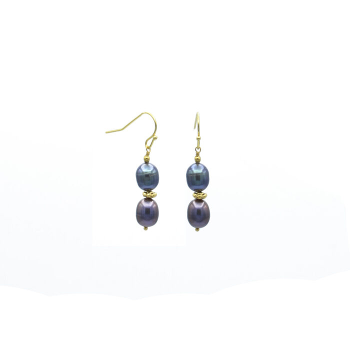 Boucles d’oreilles deux perles