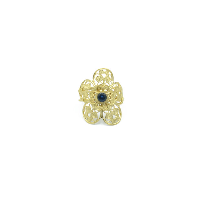 Bague fleur dentelée