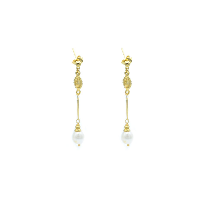 Boucles d’oreilles pendantes perle d’eau douce